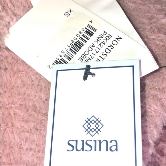 Susina Pink Adobe Soft Teddy Fleece Collared Button Down Cardigan Sweater SzXS - Picture 15 of 16